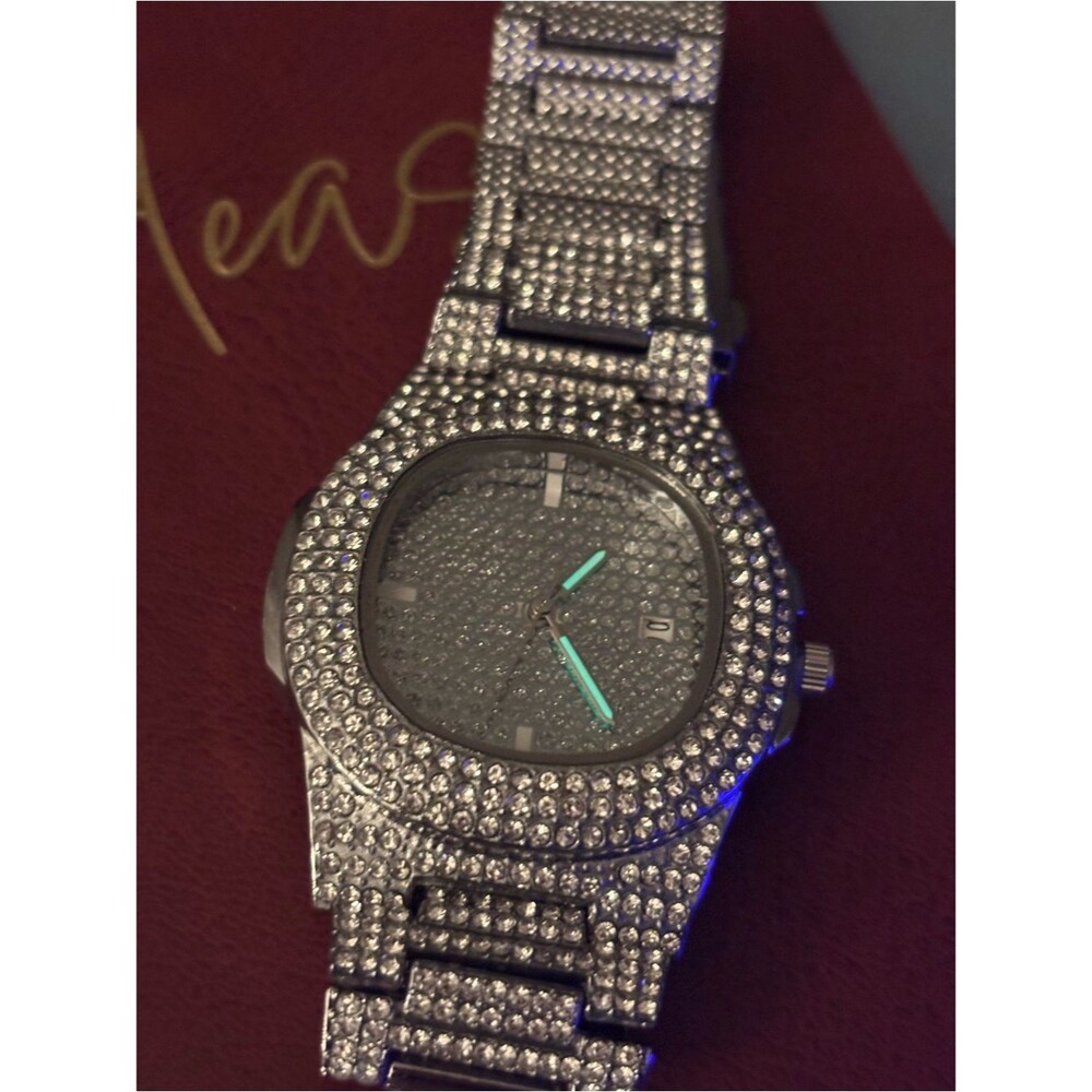 Iced Out Nautilus-Style Watch